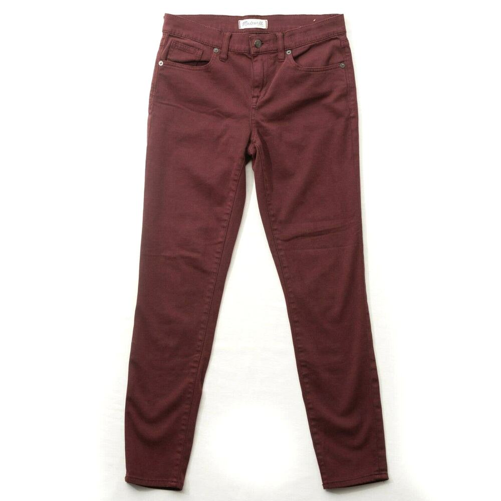 Madewell Maroon 5 Pocket Skinny Jeans Size 28